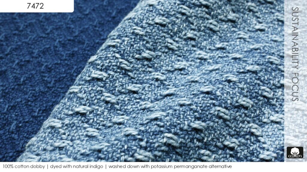 100% cotton dobby | dyed with natural indigo | washed down with potassium permanganate alternative

