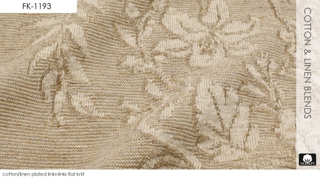 cotton/linen plated links-links flat knit
